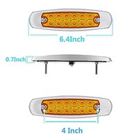 Kingshowstar Luces de Posición Laterales de 12 LED de 6.4 Pulgadas, Luces de Señalización para Camiones, Remolques, Autocaravanas, Camionetas y RV