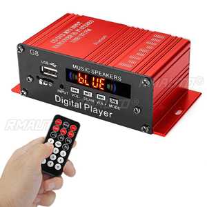 100W+100W 12V 2CH เครื่องขยายเสียงรถยนต์ HIFI เครื่องขยายเสียงบลูทูธสเตอริโอเครื่องขยายเสียงวิทยุ FM USB พร้อมรีโมทคอนโทรล - Product Image 4