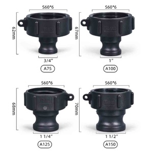 S60X6 to 3/4" 1" 11/4" 11/2" Hose <b>Quick</b> <b>Connector</b> Garden Outdoor IBC Tote Adapter Plastic Hose Faucet Adapter - Product Image 2