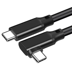 1M dirsek tipi C şarj kablosu tip-c erkek USB-C kadın tipi Tipe USB C Thunderbolt 3.2 Thunderbolt 10Gbps 20Gbps hızlı şarj veri