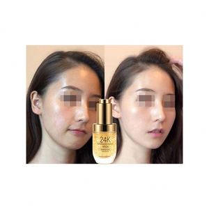 Sérum de collagène à l'or 24 carats biologique, entièrement en <span class=keywords><strong>anglais</strong></span>, pour l'essence hydratante et les rides fines, soin du visage liquide ciblé, OEM - Product Image 1