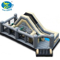 Le château gonflable extérieur gonflable peut être personnalisé toboggan INFLATANLE Le matériau utilise un château gonflable en PVC pour la fête