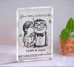 Placa Acrílica Personalizada OEM ODM con Forma de Carl y Ellie, Letrero Acrílico de Amor de Película, Recuerdo para Parejas, Mi Gran Aventura - Product Image 4