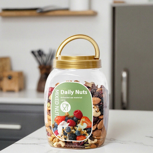 โรงงานขายส่ง กระปุกพลาสติกขนาด 88 คาลิเบอร์ ฝาปิดแบบพกพา สำหรับบรรจุขนมข้าวโอ๊ตฟรีซดราย ขนมวอลนัท น้ำตาล และอาหารอื่นๆ - Product Image 1