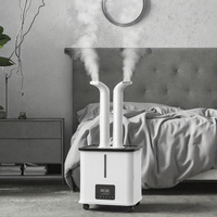 Humidificateur électrique à double tuyau de grande capacité 30L avec hygromètre pour hôtel et usage domestique