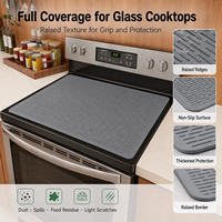 Protection de Plaque de Cuisson en Silicone Épaissi avec Picots Antidérapants Surélevés, Tapis pour Machine à Café, Tapis de Séchage de Vaisselle, Tapis Thermorésistant