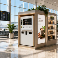 Distributeur automatique de café MR2 multi-tension certifié CE UL avec écran publicitaire pour centre commercial, aéroport, site
