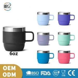 Taza de Acero Inoxidable 304 de 6oz con Asa, Taza de Regalo al Vacío, Taza de Té, Café y Agua de Pequeña Capacidad, Diseño Creativo y Lindo - Product Image 2