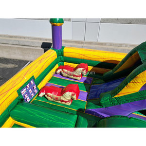 Château gonflable multicolore GMY Inflatables pour enfants et adultes avec toboggan et zone de jeux souple pour tout-petits - Product Image 3