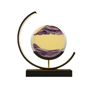 <span class=keywords><strong>3D</strong></span> năng động Hình dạng mặt trăng tròn Led QuickSand ánh sáng phòng khách văn phòng Máy tính để bàn Mặt dây chuyền Đèn bàn - Product Image 1