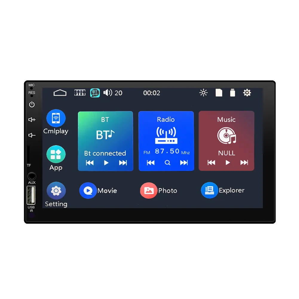 Yeni satış evrensel 7 inç araba radyo Android oto Bt Fm ayna bağlantı 2 Din araç Dvd oynatıcı oyuncu
