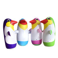 Offre Spéciale : Jouet Gonflable pour Bébé - Tumbler Gonflable en PVC en Forme de Pingouin de Dessin Animé
