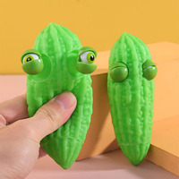 Jouets tendance pour enfants Jincan : Nouveaux jouets à presser en PVC en forme de melon amer pour enfants