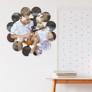 <span class=keywords><strong>Orologio</strong></span> da Parete Fai-da-Te per Sublimazione, Decorativo in MDF Senza Ticchettio con <span class=keywords><strong>Ingranaggi</strong></span> in Legno per Soggiorno - Product Image 2