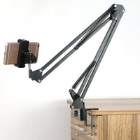 Support professionnel de bras de Selfie de téléphone en métal flexible réglable sur le support de diffusion en direct de Table pour le téléphone portable
