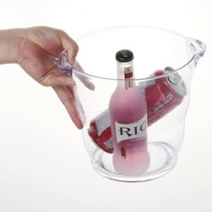 Custom logo 4 L Wave Shape <b>Plastic</b> Tub Wine Champagne Beer Bottles Ice Bucket for Drinks Parties bar Ktv Restaurant Hotel - Product Image 2