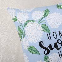 4 housses de coussin brodées à fleurs de printemps, motif papillon bleu, adaptées à la décoration de la maison et de la terrasse