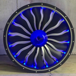 Idées de décoration tendance pour <span class=keywords><strong>bar</strong></span> / Art mural en métal en forme de turbine à réaction avec lumière pour la décoration du comptoir - Product Image 4