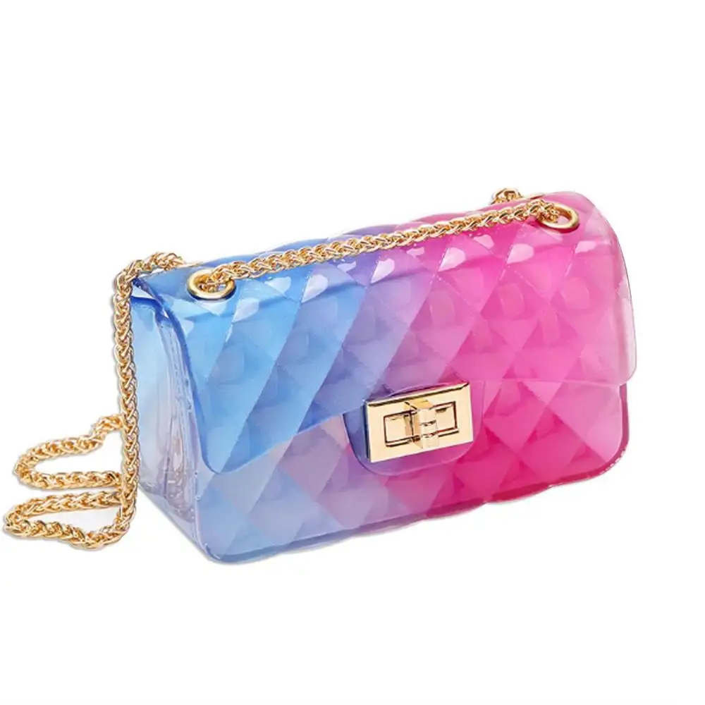 Bán Buôn Pvc Sequin Jelly Messenger Túi Chuỗi Trong Suốt Phụ Nữ Túi Xách Mini Shoulder Bag Cho Phụ Nữ