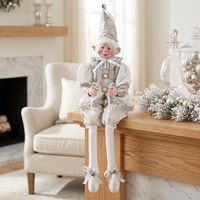 Poupée d'elfe de Noël de luxe en velours, grand modèle, or nordique, pour achat en gros, Décorations de Noël, Marchés de Noël