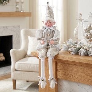 Muñeco de Elfo Navideño de Terciopelo de Lujo, Compra al por Mayor, Decoración Navideña Nórdica Dorada Grande, Decoraciones Navideñas, Mercados Navideños - Product Image 2