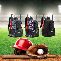 Sac à dos de sport d'extérieur OEM pour adolescents 30-40L, double épaule, pour équipement de baseball, voyage, compartiment pour batte, chaussures et casque