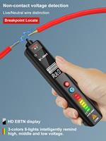 Testeur de tension BSIDE EBTN LCD Détecteur de tension à affichage à 3 lignes Stylo AC sans contact Point d'arrêt du fil en direct Localiser avec étui de protection