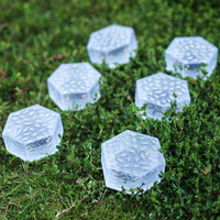Lampes solaires hexagonales modernes pour jardin, lampes LED en forme de brique de glace, éclairage solaire pour terrasse, décoration d'escaliers