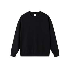 Coupe décontractée 330GSM sweat lourd pour hommes 100% coton surdimensionné goutte épaule col rond solide pull pour hommes - Product Image 3