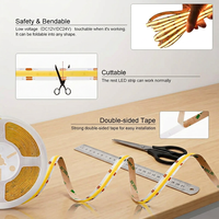 Bande LED COB CSP en cuivre 24V USB, stable, sans points lumineux, à intensité variable, CCT réglable, 2700K-6500K, haute densité