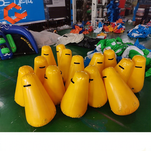 Bouées de marquage de course de natation en eau libre, flottantes et gonflables personnalisées, bouées de Triathlon à cône tronqué pour Festival - Product Image 1