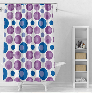 Dot in vòi hoa sen Rèm phong cách cổ điển PEVA trang trí nội thất nhựa phòng tắm vòi sen rèm - Product Image 1