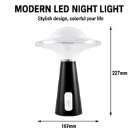 Veilleuse LED rechargeable à intensité variable avec lumière blanc chaud CRI 80, batterie incluse pour chambre à coucher
