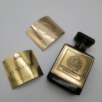 Autocollants Métalliques Personnalisés pour Bouteilles de Parfum, Étiquette Dorée en Métal Embossé, Autocollant de Logo Privé pour Designers de Ma Marque