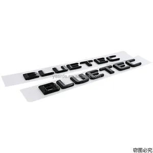 Cocok untuk Merced-ben Diesel Versi Bahasa Inggris Dimodifikasi Logo BLUETEC ML350 ML500 Mobil Bagasi Belakang Lencana