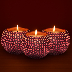 Handcrafted <b>Red</b> Dot Mosaic Glass Jar Soy Wax Scented <b>Candle</b> Premium Home Fragrance <b>Candle</b> for Festive Decor Gifts and Wholesale - Product Image 2