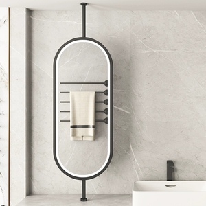 <span class=keywords><strong>Miroir</strong></span> de toilette suspendu, <span class=keywords><strong>miroir</strong></span> de salle de bain ovale suspendu <span class=keywords><strong>au</strong></span> mur, <span class=keywords><strong>miroir</strong></span> double face illuminé <span class=keywords><strong>au</strong></span> <span class=keywords><strong>plafond</strong></span> de l'hôtel et de la famille d'accueil - Product Image 1