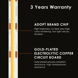 Dc24v trắng ấm trung tính Trắng lạnh trắng 480LED/M COB linh hoạt 8 mét PCB <span class=keywords><strong>LED</strong></span> Strip Tape ánh sáng cho chiếu sáng cảnh quan - Product Image 5