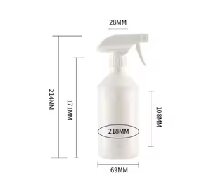 Lege <span class=keywords><strong>500</strong></span> ml navulbare HDPE <span class=keywords><strong>plastic</strong></span> spuitfles met knijpsproeier voor handdesinfectiemiddel - Product Image 2