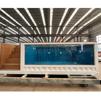 Maison hors sol en fibre de verre 20 pieds 40 pieds conteneur piscine petite maison conteneur d'expédition piscines avec fenêtre