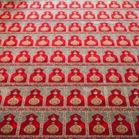 Tapis de mosquée ignifuge en jacquard tissé à la machine, lavable, en nylon, pour projets de construction de mosquées et centres islamiques