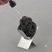 Diffuseur en pierre de lave noire métallique - Écologique, sans BPA, sans alcool, pour la maison, le bureau et le bien-être