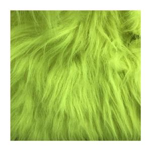 Used for Toy or Rugs Long Pile Acrylic Polyester <strong>Fur</strong> Yellow Color Fake Faux <strong>Fur</strong> - Product Image 1