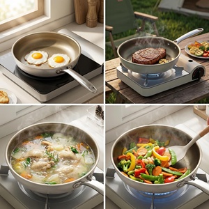 Sartén <span class=keywords><strong>de</strong></span> Titanio y Cerámica Antiadherente, Sartén <span class=keywords><strong>de</strong></span> Hierro Fundido con Tapa, Compatible con Inducción, Apta para Alimentos, No Tóxica, Utensilios <span class=keywords><strong>de</strong></span> Cocina para el Hogar - Product Image 6