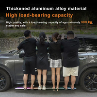 Marchepieds électriques complets en alliage d'aluminium étanche avec double éclairage LED, installation sans perçage pour SUV et pick-up