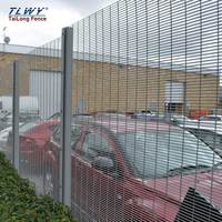 Clôture de sécurité 358 anti-escalade en fil de fer à faible teneur en carbone, haute visibilité, 2,5 m et 3 m de haut
