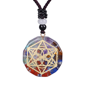 2023 <strong>OM</strong> Healing Orgonite Stone <strong>Pendants</strong> Amulet Jewelry Meditation Round Crystal Energy Bijoux Reiki Heal 7 Chakras Yoga Necklace - Product Image 3