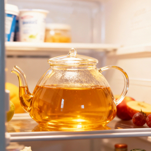 Набор для чая: высокий заварочный чайник из высокопрочного боросиликатного стекла, прозрачный, ручной выдувки, экологичный, современный, 1.2 л - Product Image 5