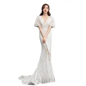 Licht New Bridal White Fishtail Prinzessin Fantasy Mori Französisch Tiktok Gleiches Brautkleid