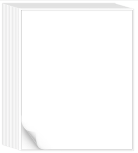 8.5x11 Inch Full Sheet Matte White Adhesive <b>Labels</b> BPA-Free Compatible with Laser & Inkjet <b>Printers</b> for Barcode Labeling - Product Image 1